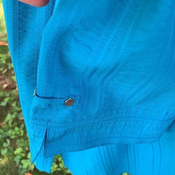 Allison Daley turquoise button down shirt XL - Picture 5 of 5